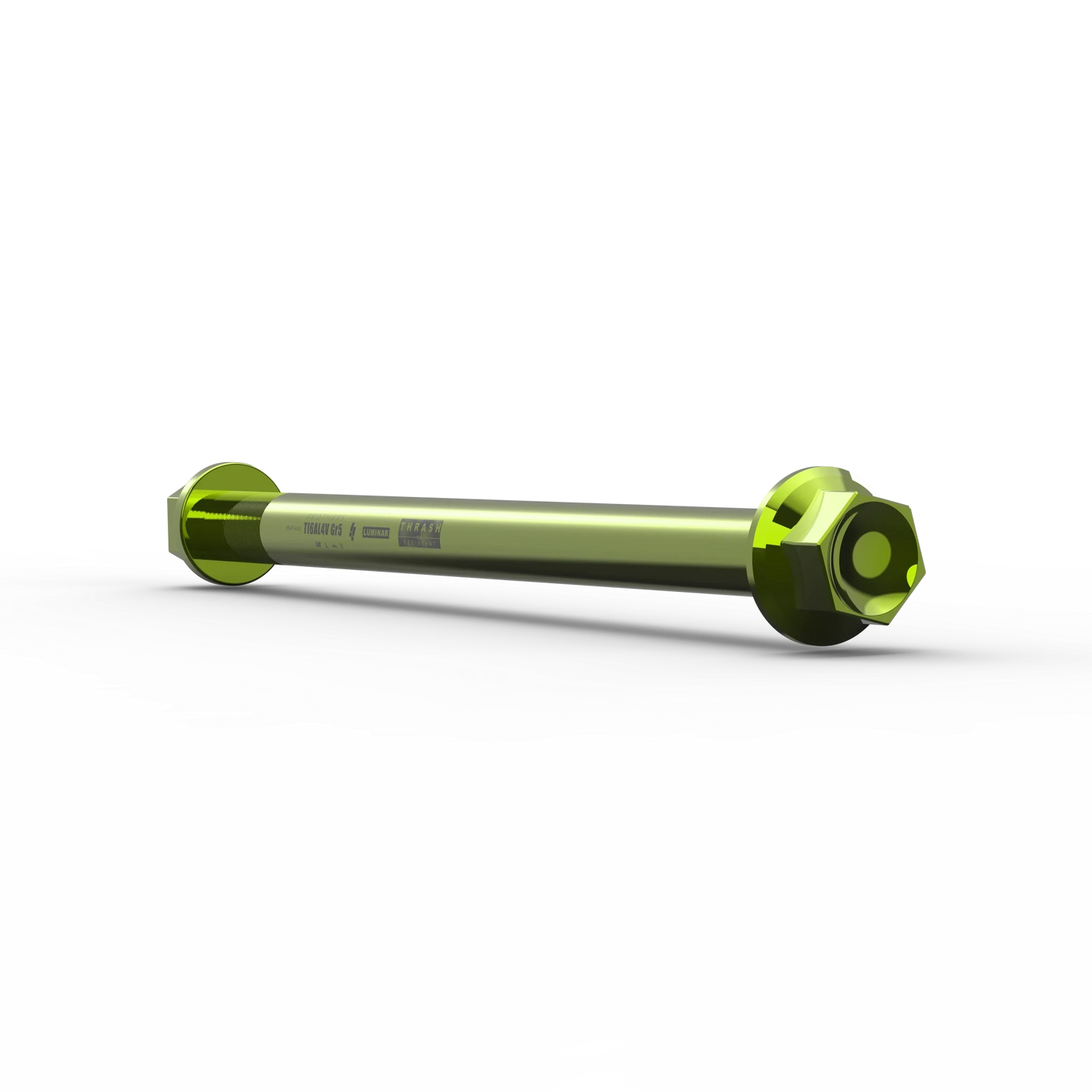 IZI Brothers Rear Axle #2 for Sur-Ron Light Bee - green 3/4 profile view