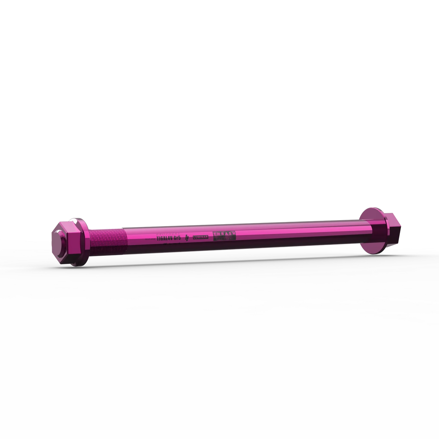 IZI Brothers Rear Axle #2 for Sur-Ron Light Bee - pink 1/4 profile view