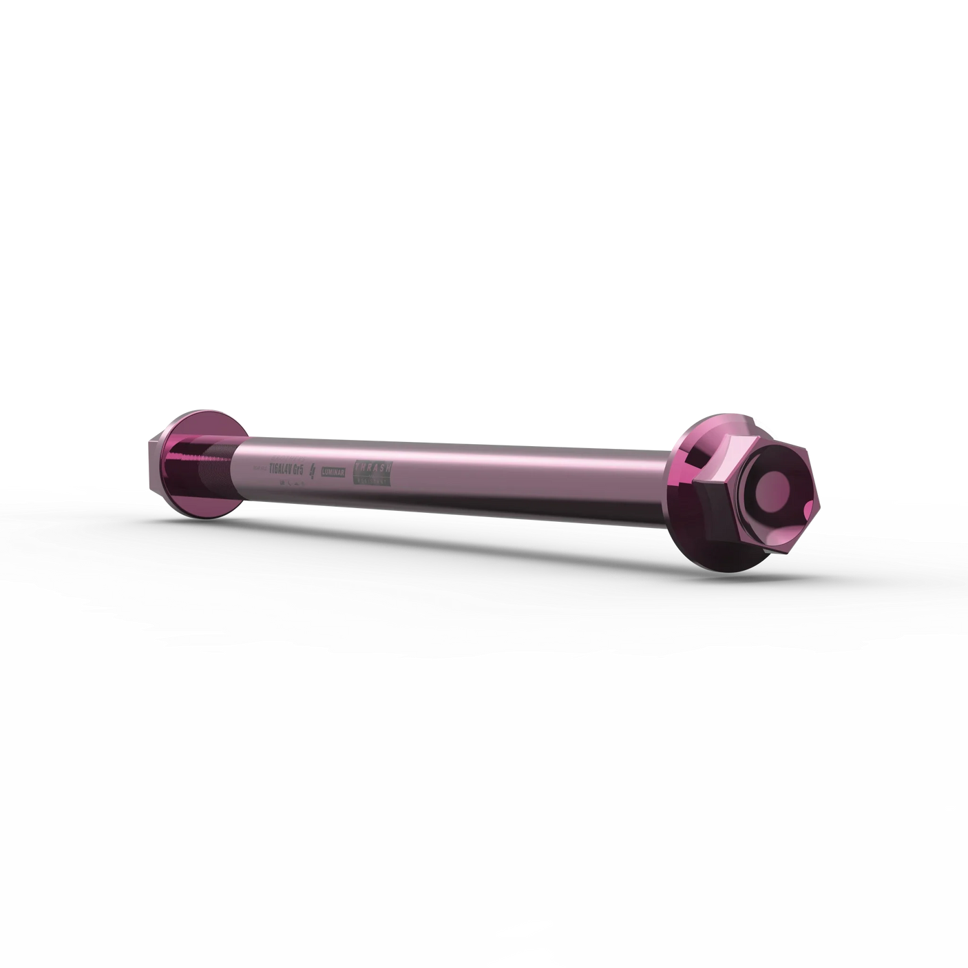 IZI Brothers Rear Axle #2 for Sur-Ron Light Bee - pink 3/4 profile view