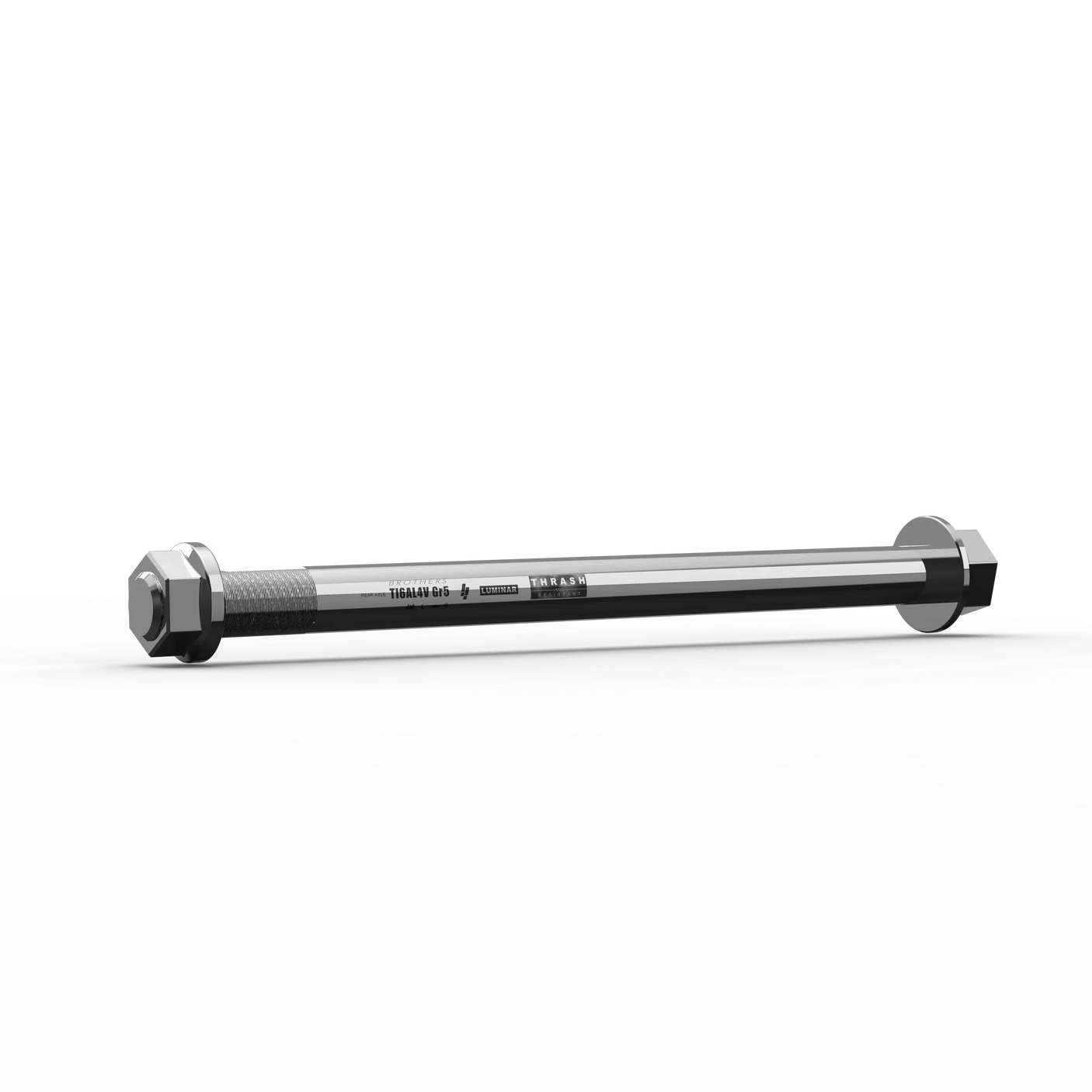 IZI Brothers Rear Axle #2 for Sur-Ron Light Bee - raw 1/4 profile view