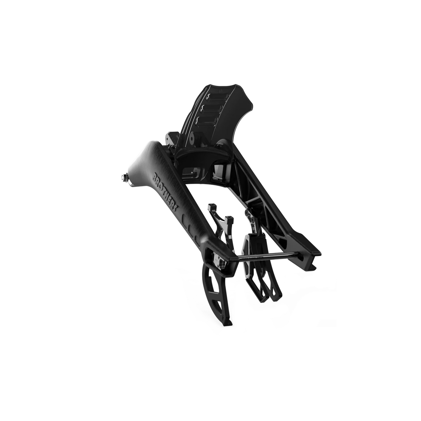 IZI Brothers complete Phase One kit for Sur-Ron Light Bee swingarm - black side view 3/4