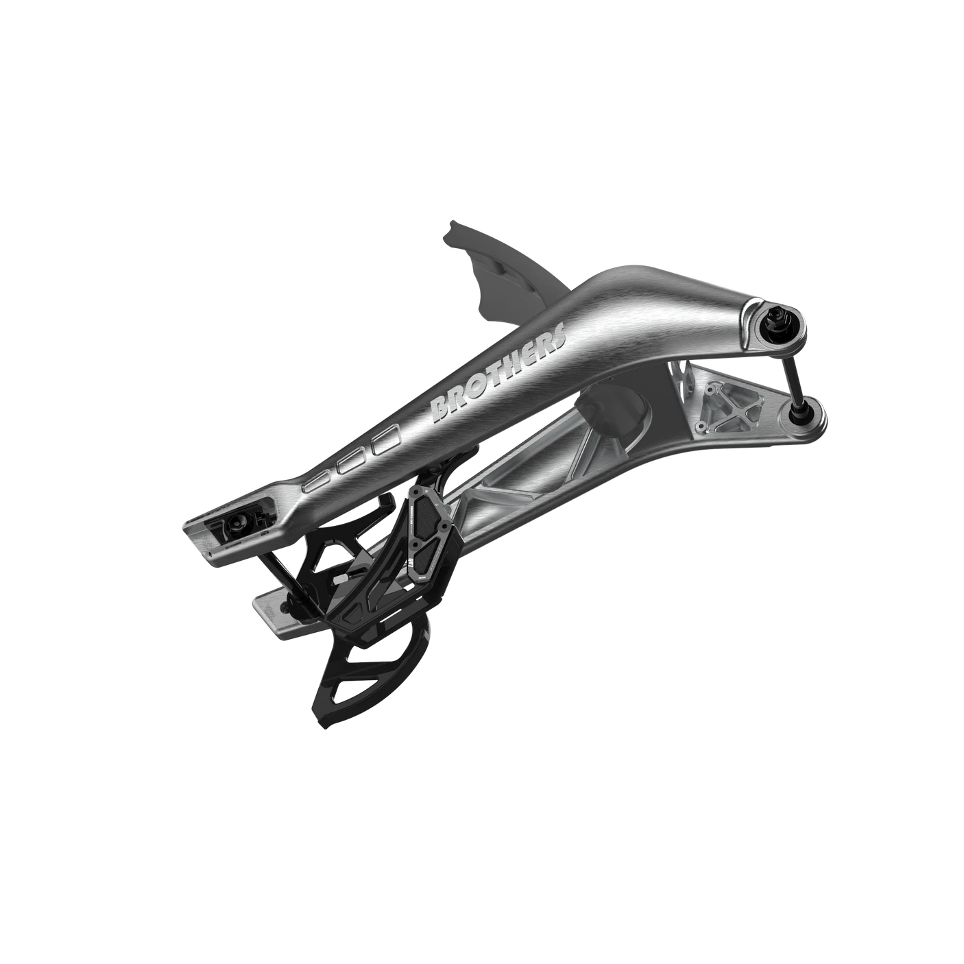IZI Brothers complete Phase One kit for Sur-Ron Light Bee swingarm - raw bottom view angled