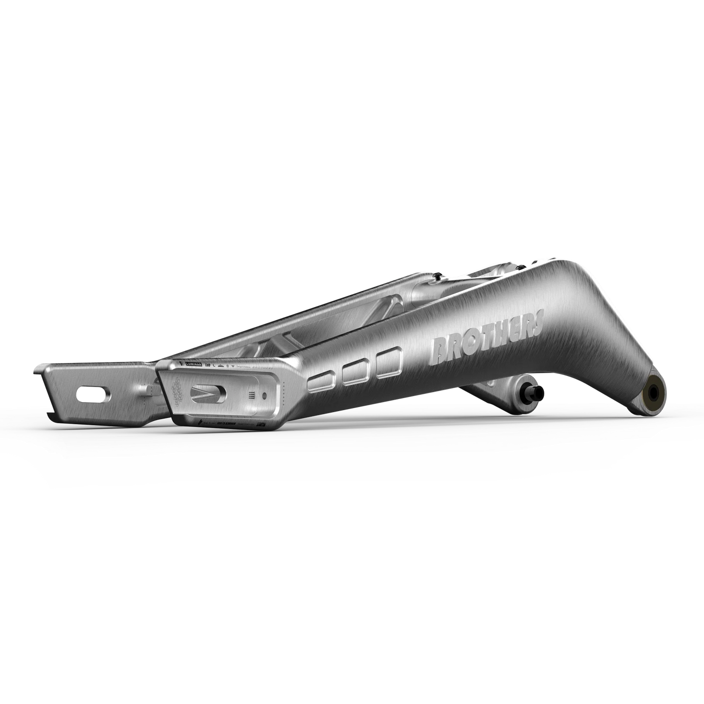 IZI Brothers Swingarm for Sur-Ron Light Bee - 1/4 view - brushed color