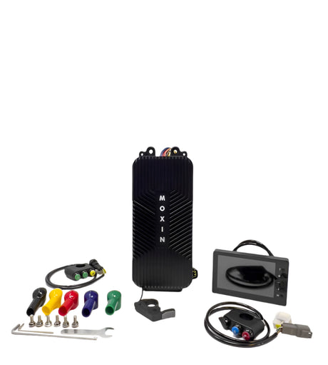 Moxin wheelie controller 60 kw - with connectors and cables on a white background