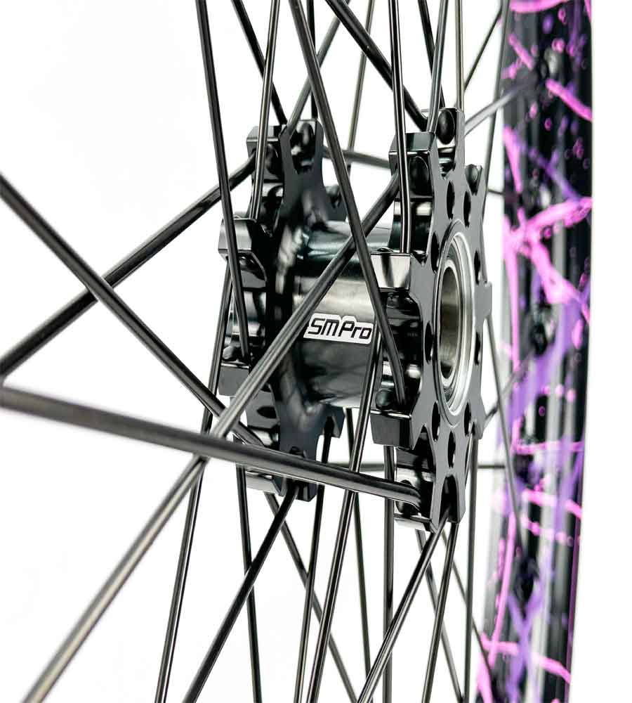 SM Pro Light Bee Wheelset – Splatterkote and Black Nipples - EVFREAKS SM Pro Light Bee Wheelset – Splatterkote and Black Nipples