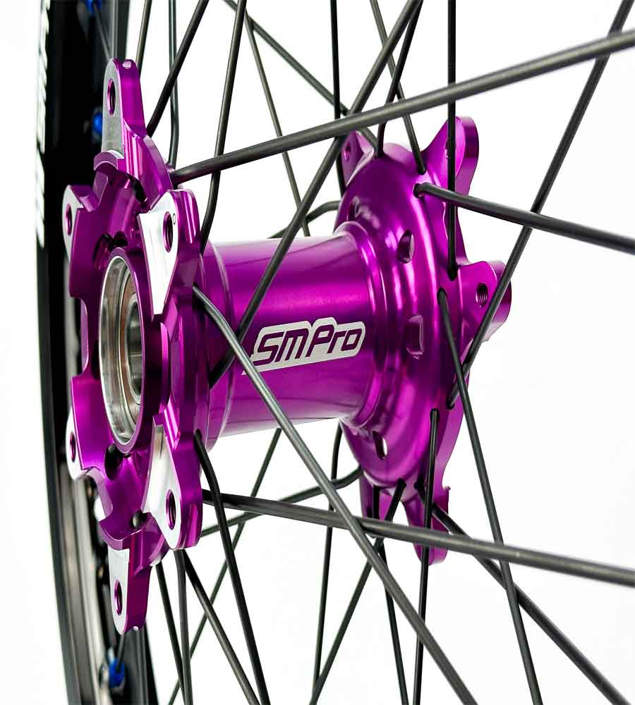SM Pro Ultra Bee Wheels – Purple Hubs and Black Spokes - EVFREAKSSM Pro Ultra Bee Wheels – Purple Hubs and Black Spokes